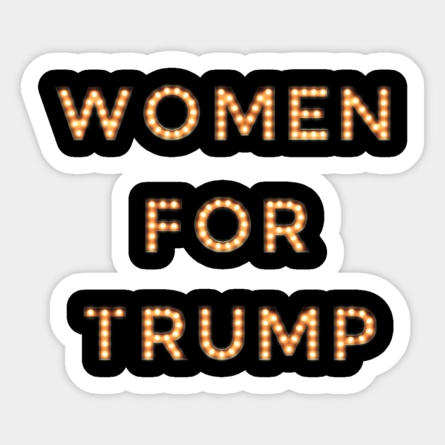 Women For Trump Light Bulbs Sticker by HomeGiftShop